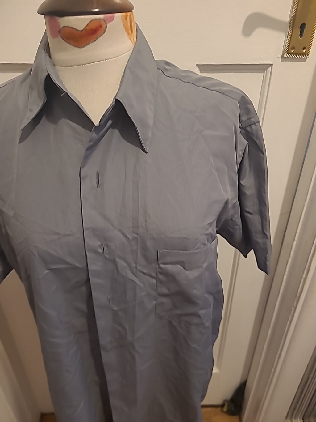 Mens Van Heusen Size 15.5" Formal Grey Shirt