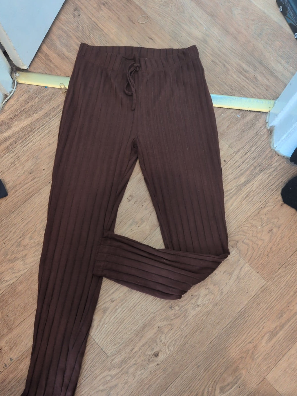 Shein Large Browny Purple Rib Elasticated Joggers
