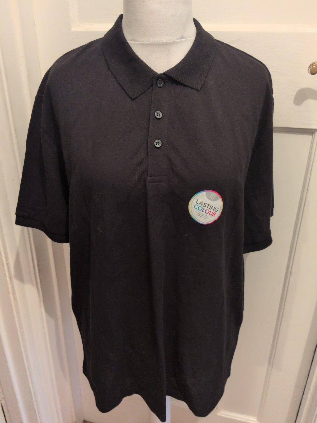 Brand New George Polo 2XL Black Short Sleeve