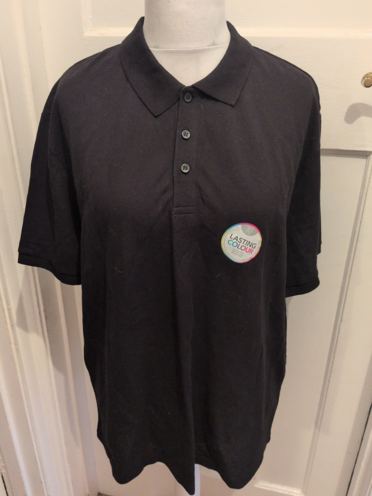 Brand New George Polo 2XL Black Short Sleeve