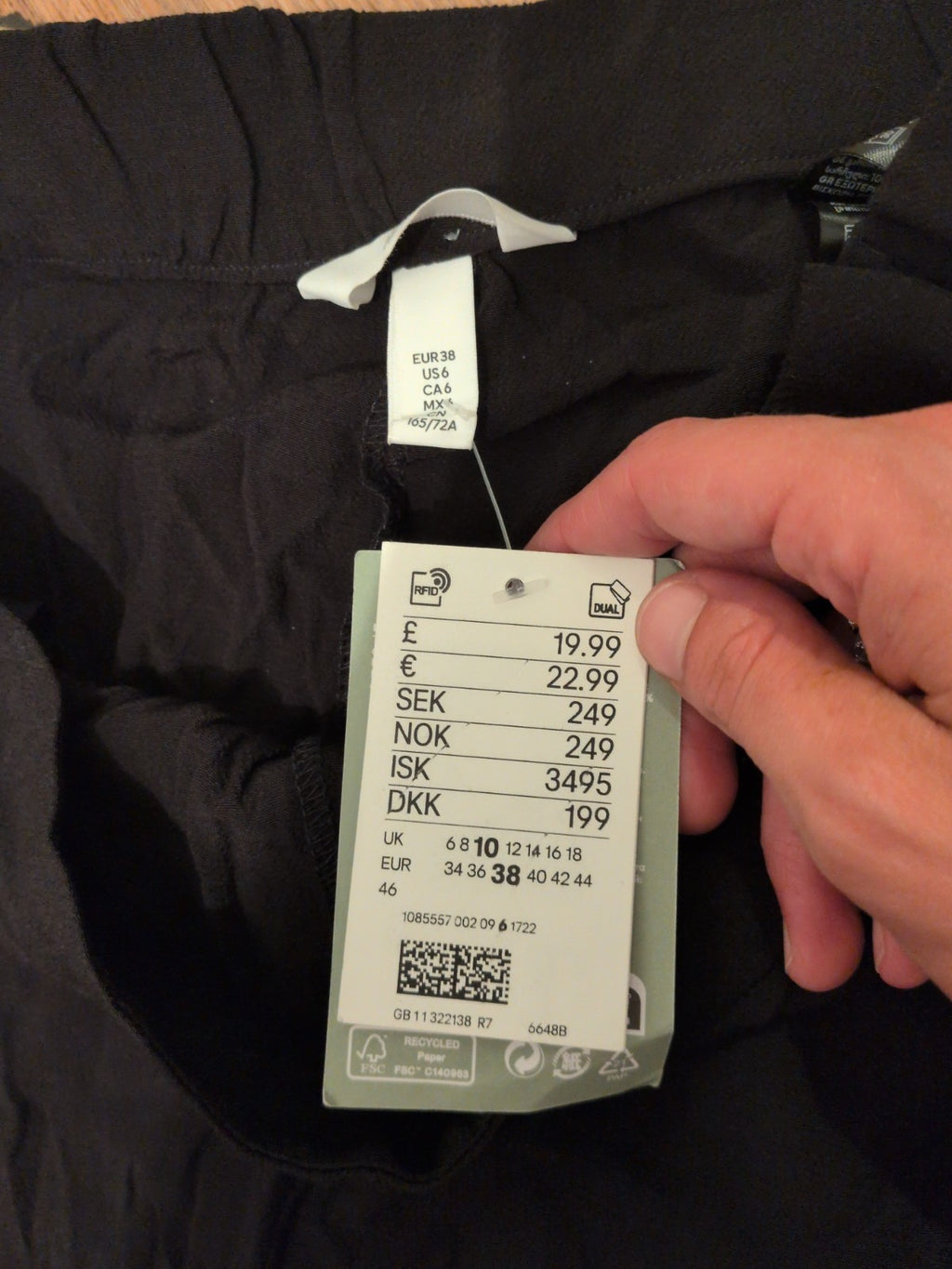 Brand New H&M 10 Black Trousers RRP £19.99