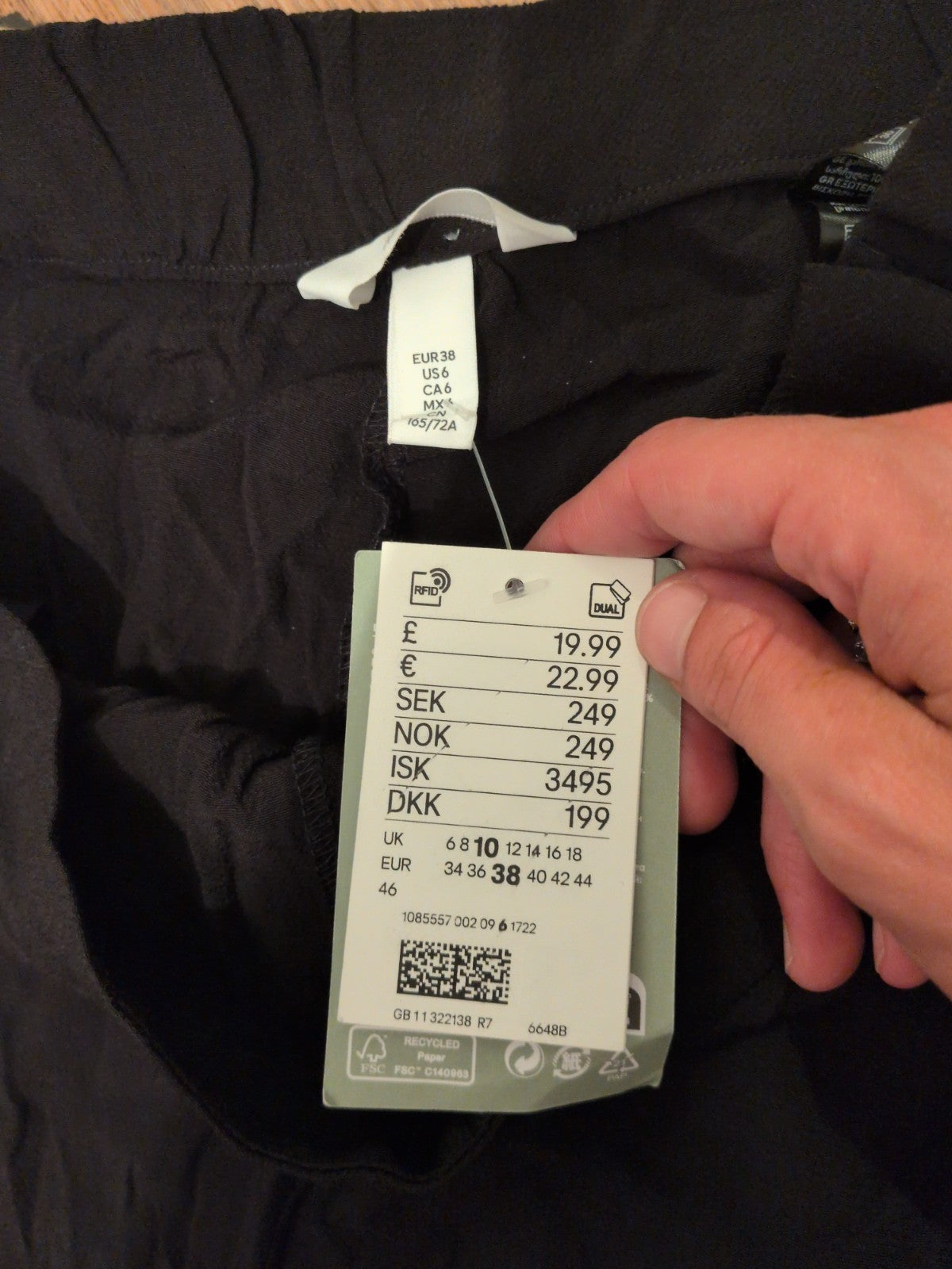 Brand New H&M 10 Black Trousers RRP £19.99