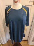 Mens Mountain Warehouse Size XL Dark Teal/Orange Breathable Tshirt