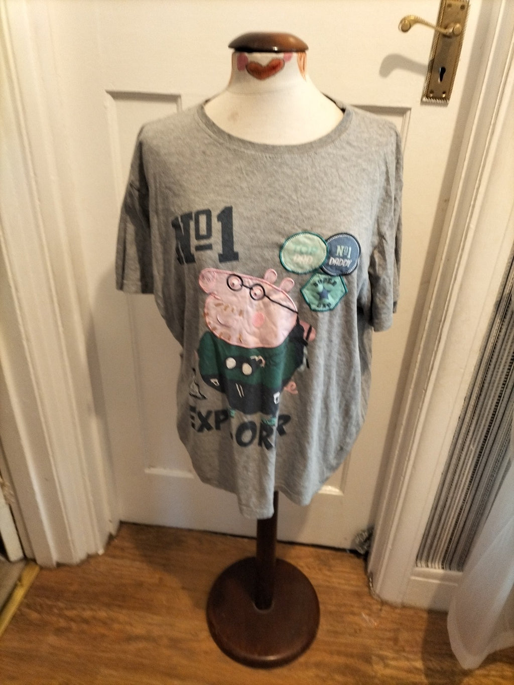 Mens Peppa Pig Size Large No 1 Dad Tshirt
