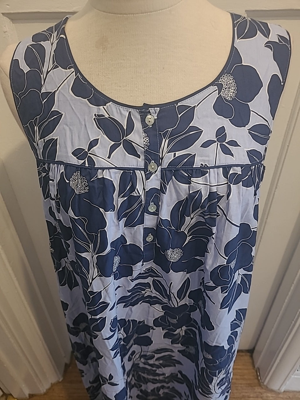 Ladies Nora Rose Size 14 Navy Lilac Floral Sleeveless Long Dress