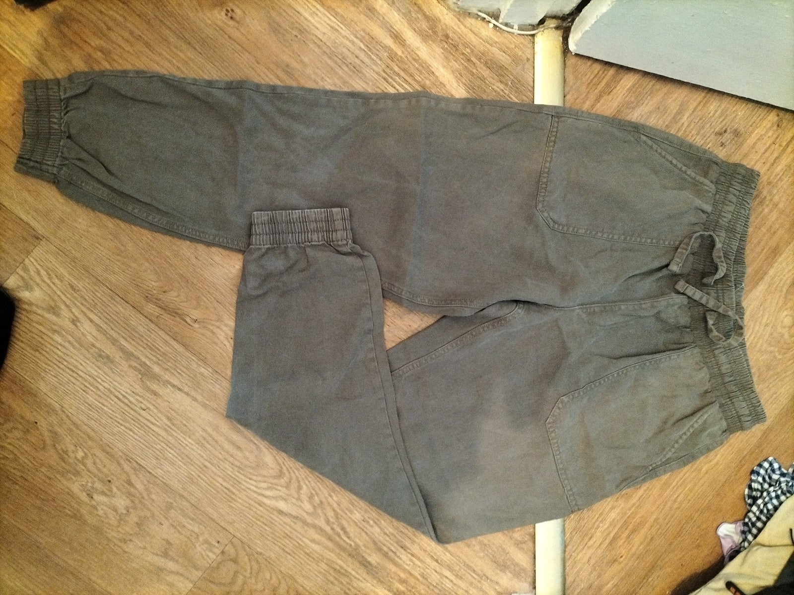 F&F 10 Khaki Elasticated Trousers With Drawstring