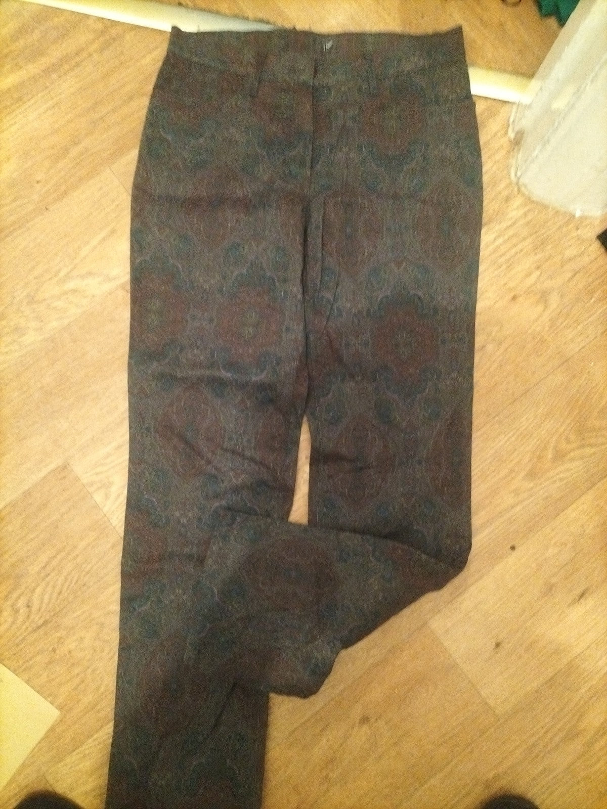 Ladies Orange Size 36W Deep Purple Aztec Style Jeans Super Soft