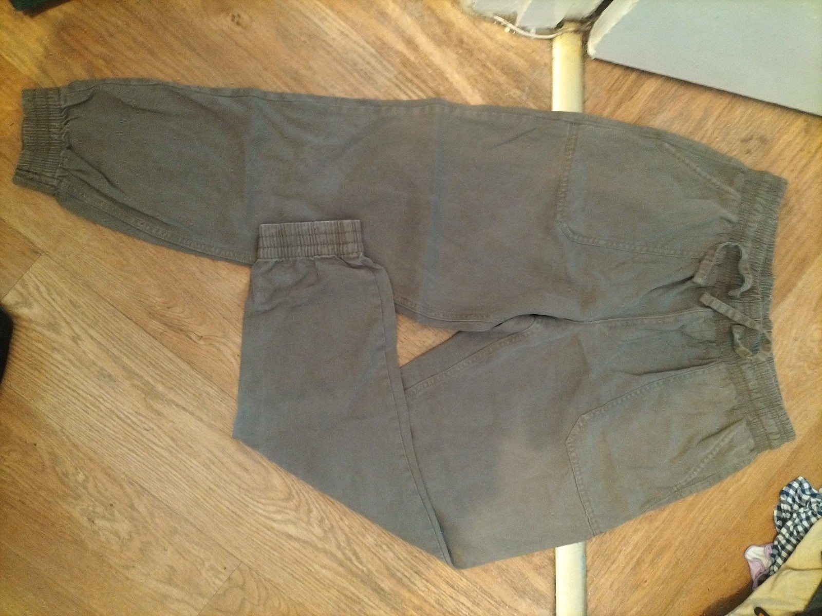 F&F 10 Khaki Elasticated Trousers With Drawstring