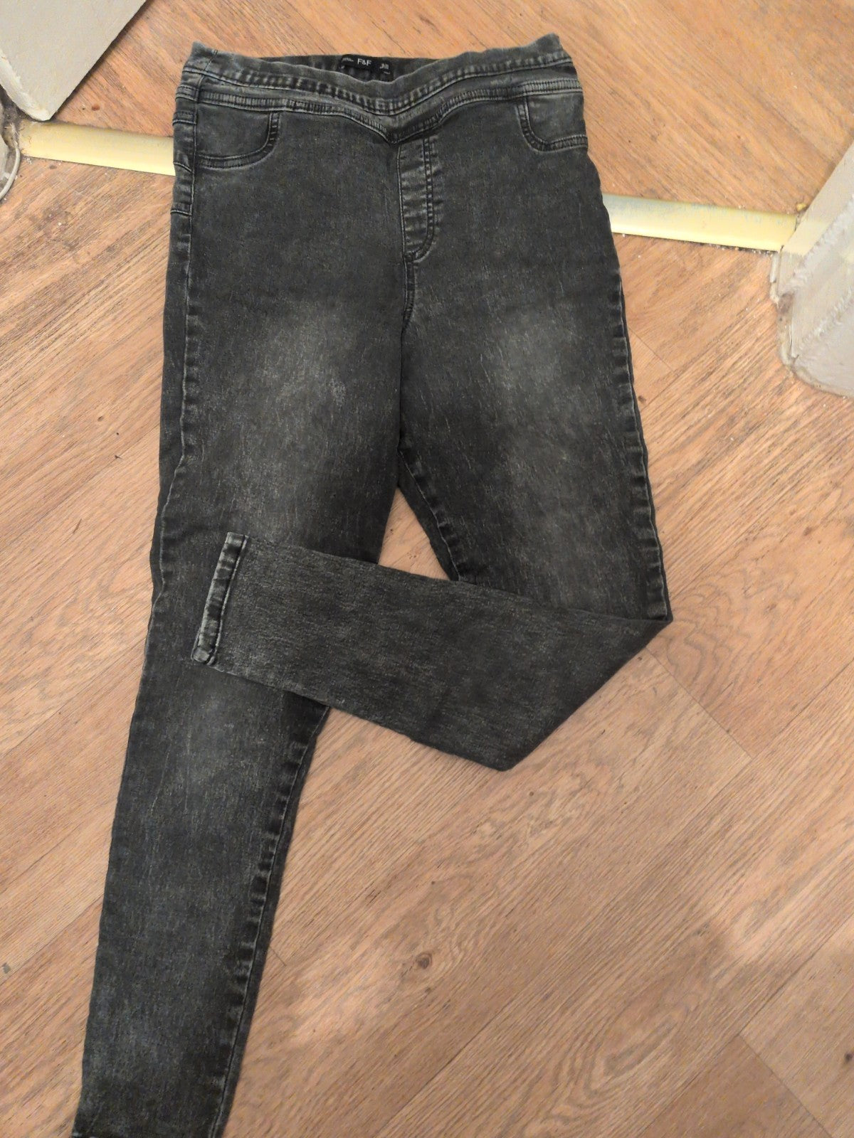 Ladies F&F Size 14 Reg Grey Jegging