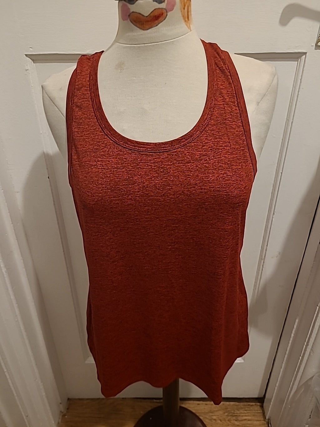 Mens Size Medium Red Fleck Sleeveless Vest Top