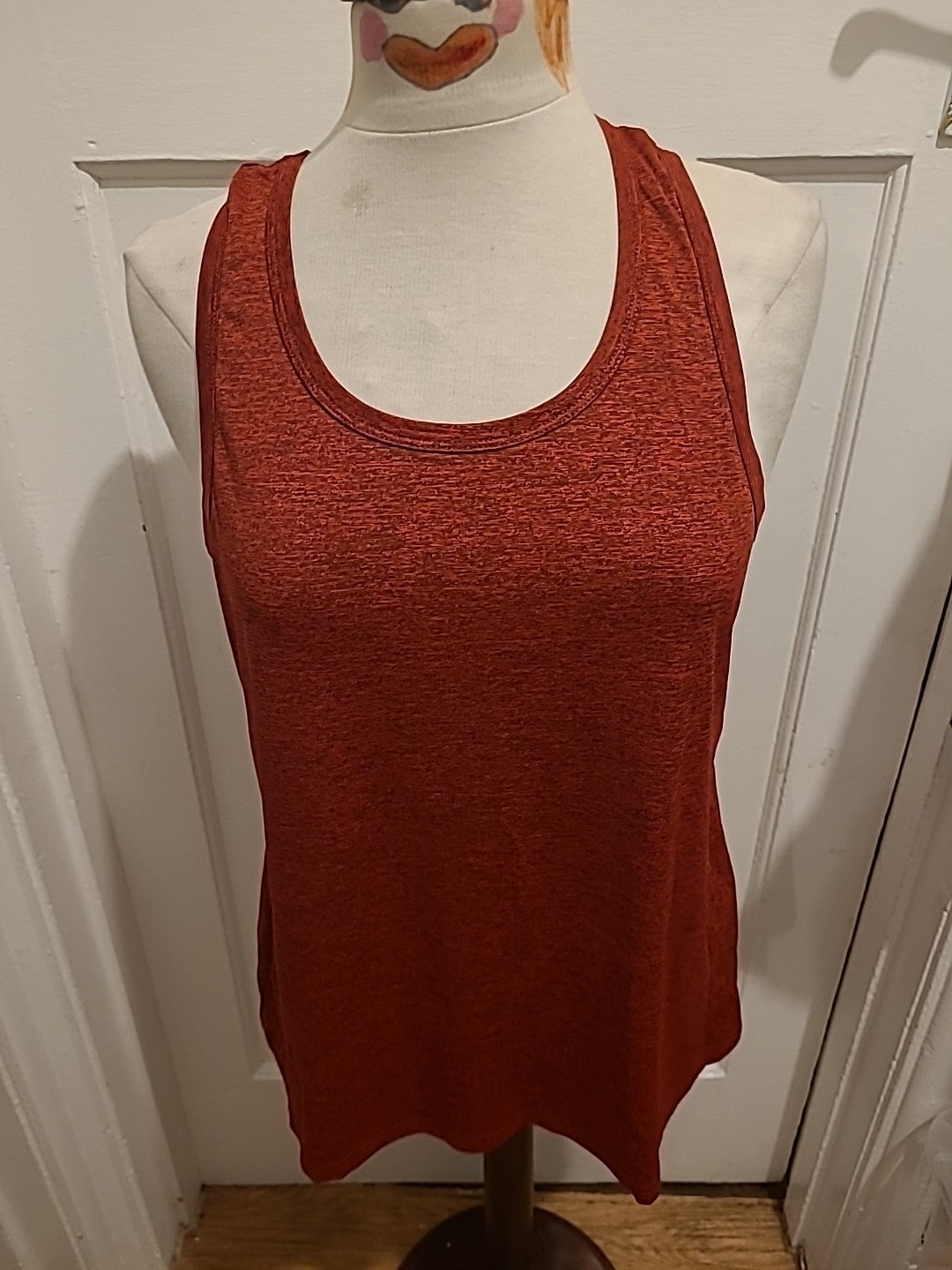 Mens Size Medium Red Fleck Sleeveless Vest Top