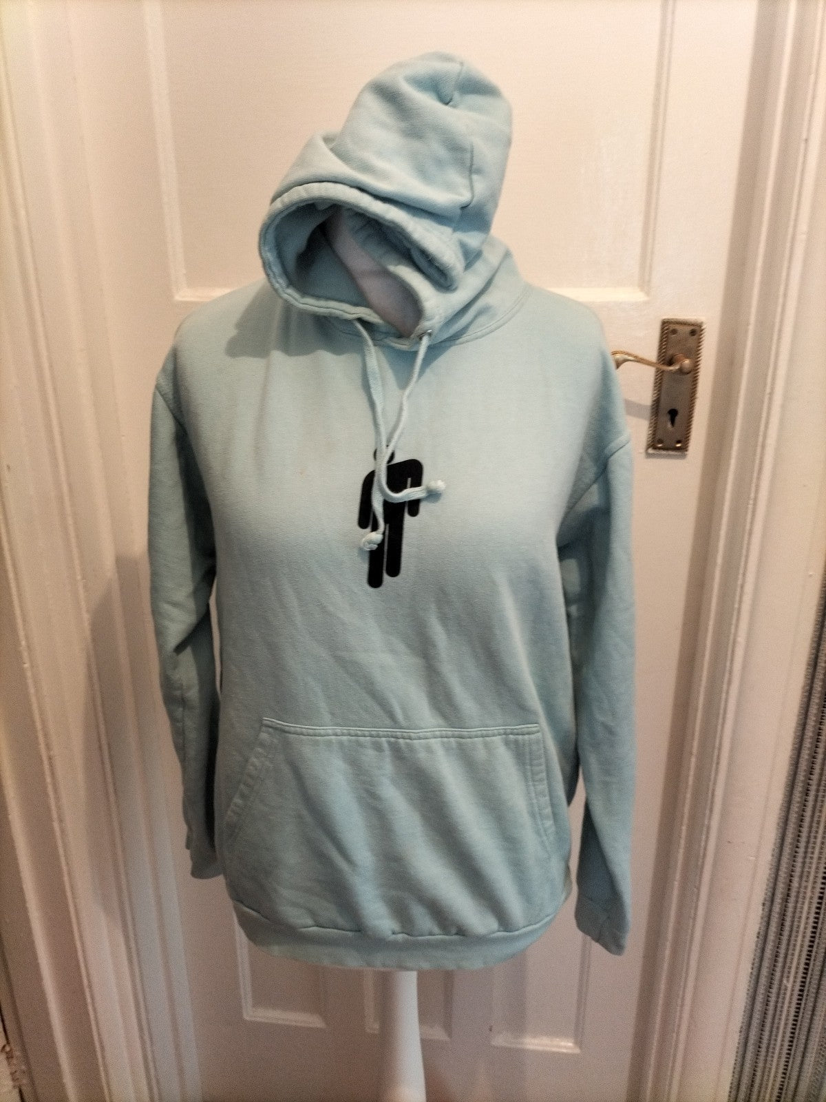 Mens Stars And Stripes Size Large Pale Blue Pullover Hoodie