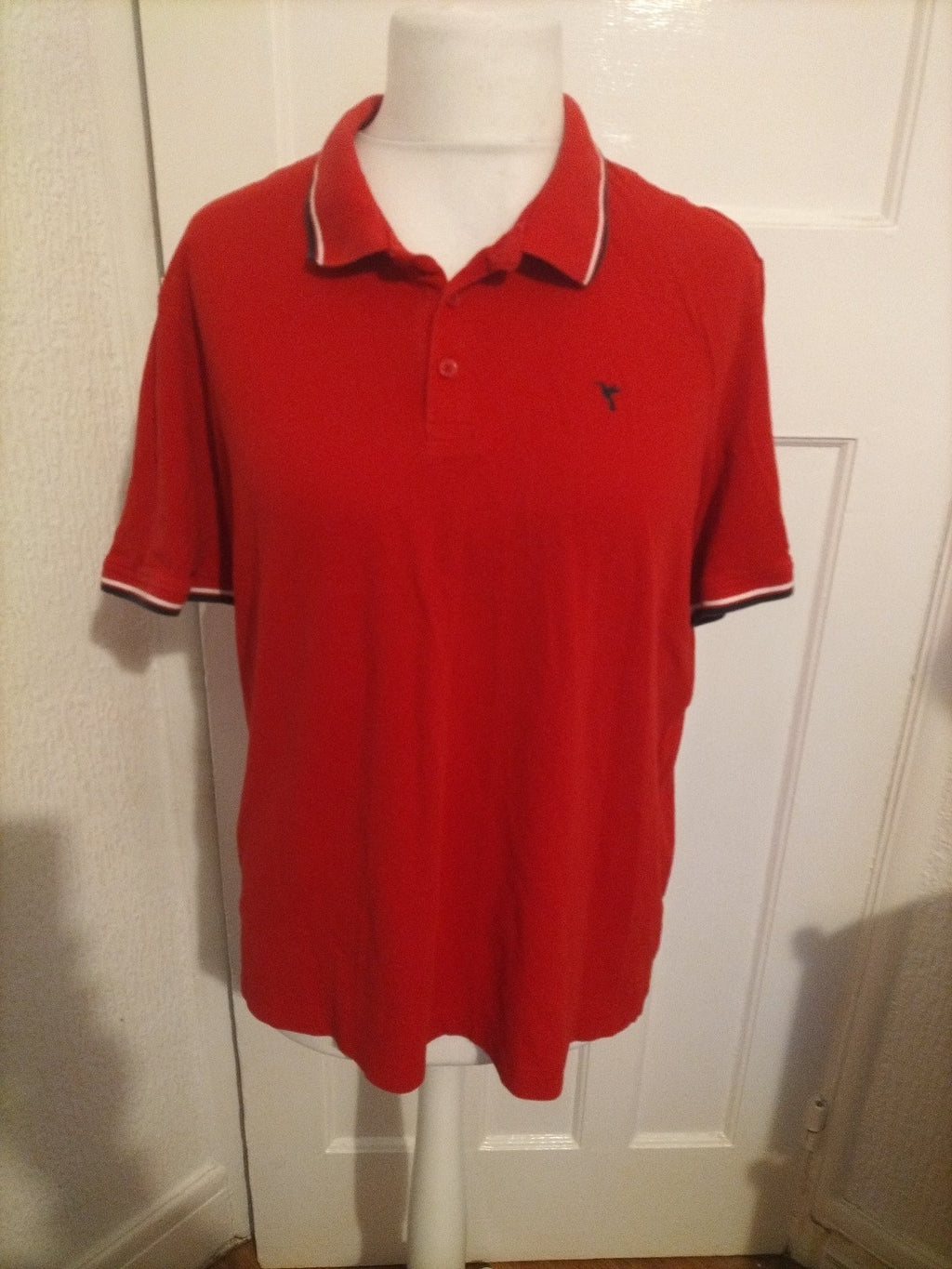 Mens Studio Size XL Red Short Sleeved Polo