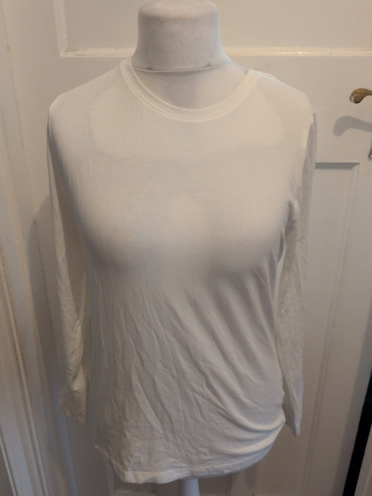 Tu 18 Slim Fit White Long Sleeve T-shirt