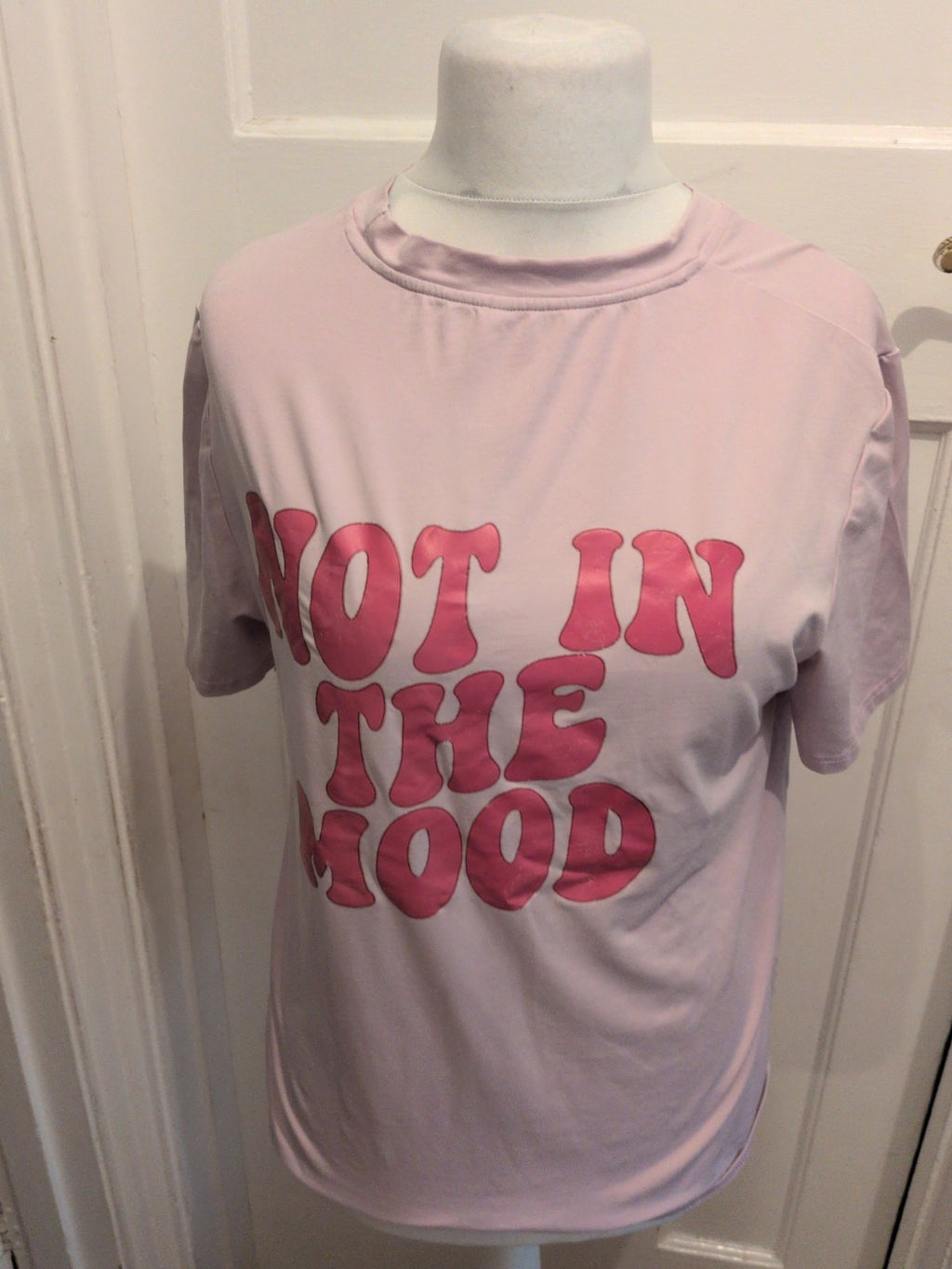 Large Pale Pink "Not In The Mood" Pyjama Top