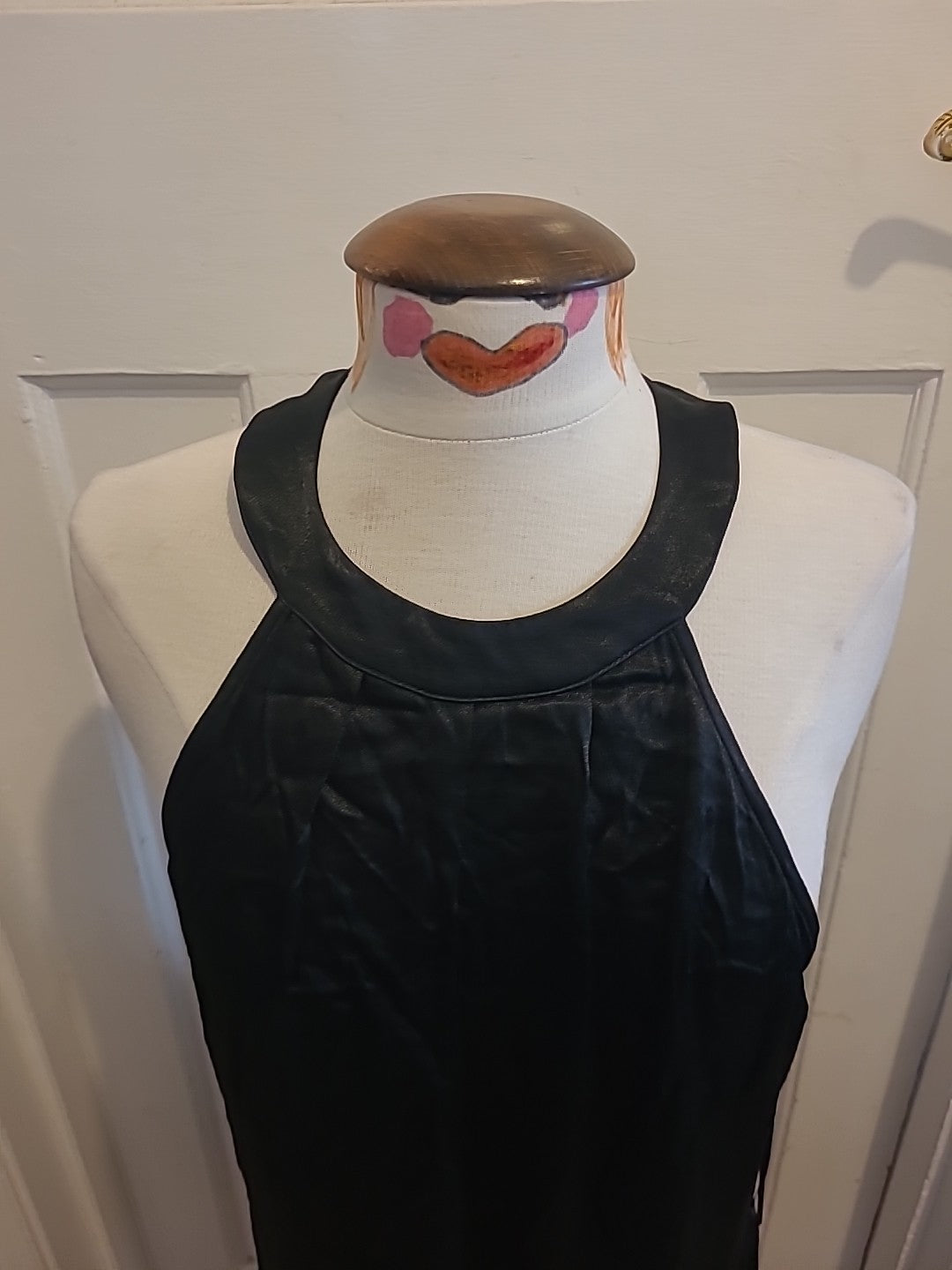 Brand New Ladies Next Size 12 Black Silky Sleeveless Dress