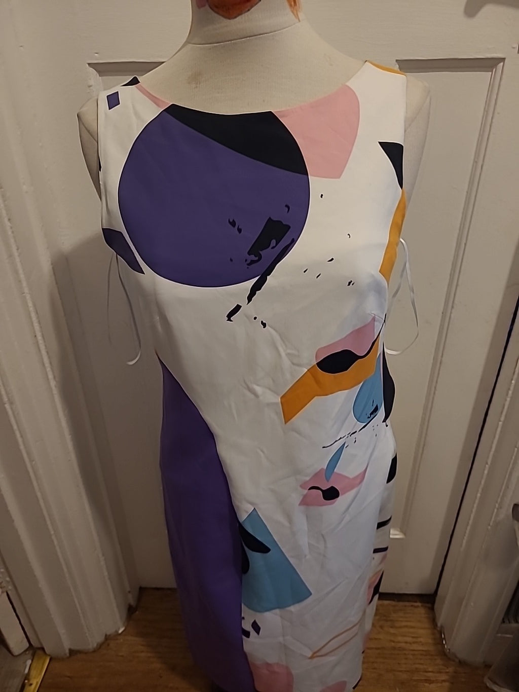 Ladies pHI5 Size 14 Multicoloured Sleeveless Lined Dress