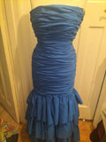 Ladies John Charles Soecial Occasion Dress Blue Size 12 Strapless