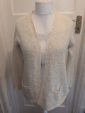 Ladies New Look Size Winter White Long Sleeved Cardigan