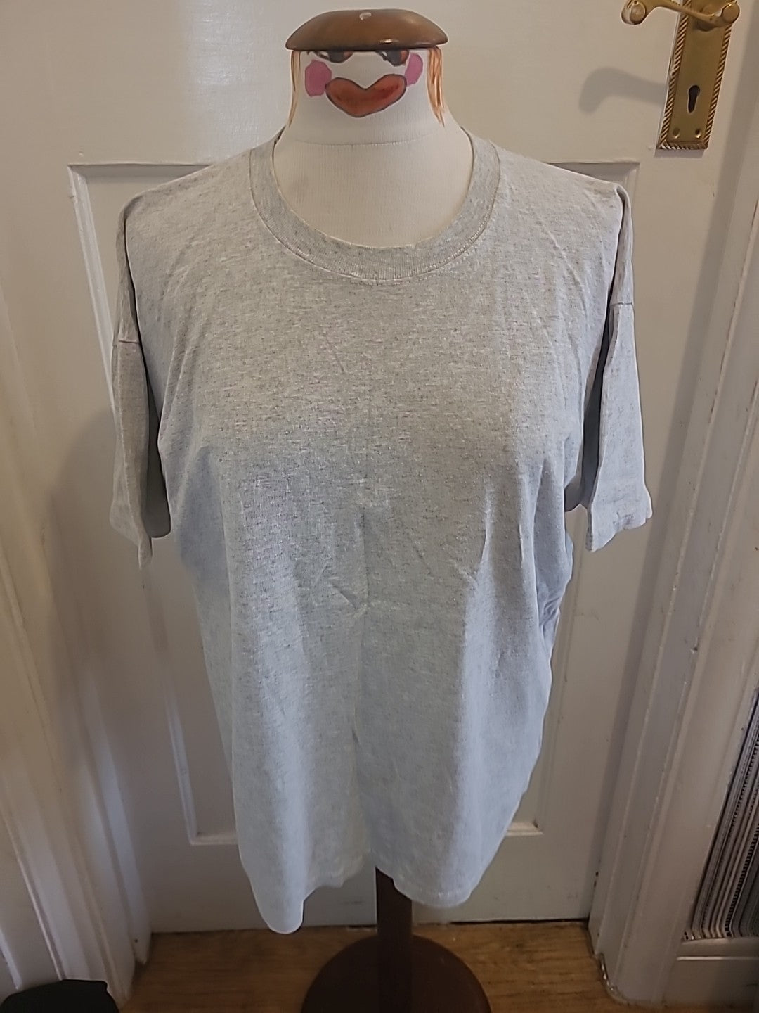 Mens Fruits Of The Loom Size XL Grey Short Sleeved Cotton Tshirt