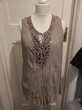 Ladies Soon Size 20 Brown Lined Sleeveless Blouse