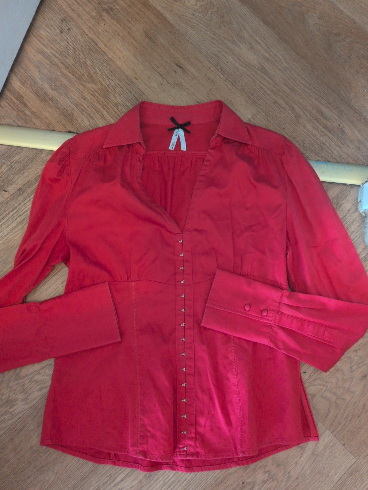Next 12 Hot Pink Long Sleeve Clip Fastening Blouse