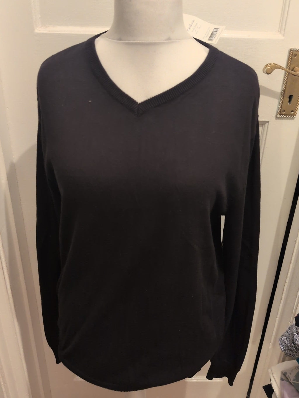 Brand New George Medium Black Cotton Jumper