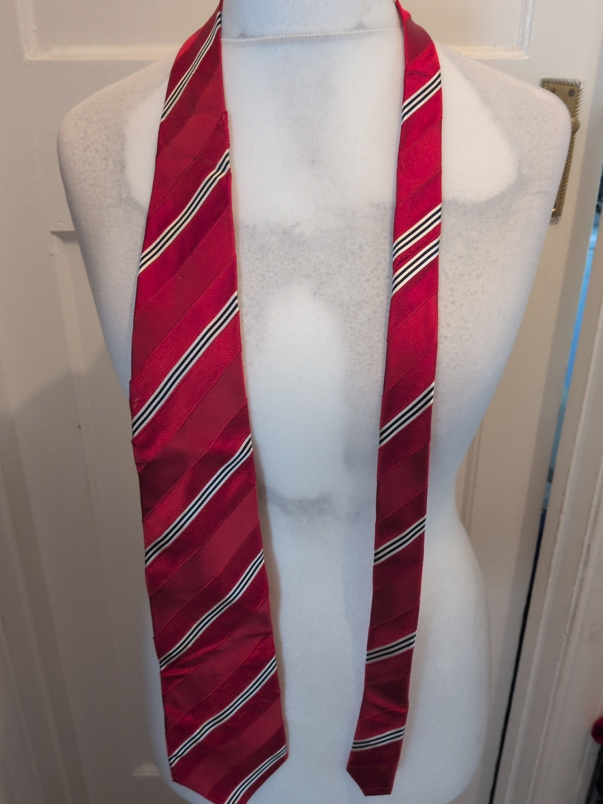 Marks And Spencer Red Striped Tie