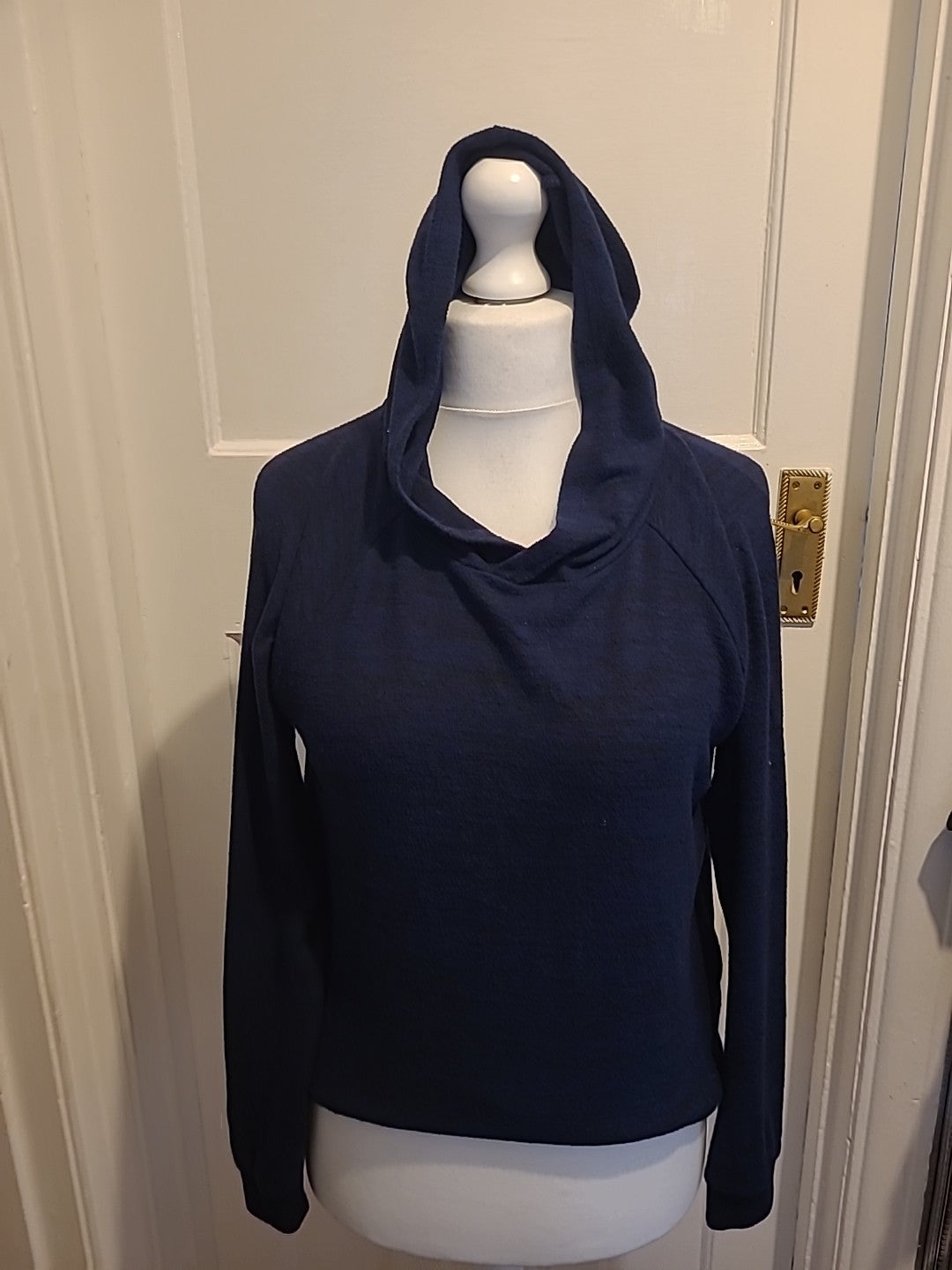 Ladies Crvit Size 10 Navy Blue Long Sleeved Pullover Hoodie