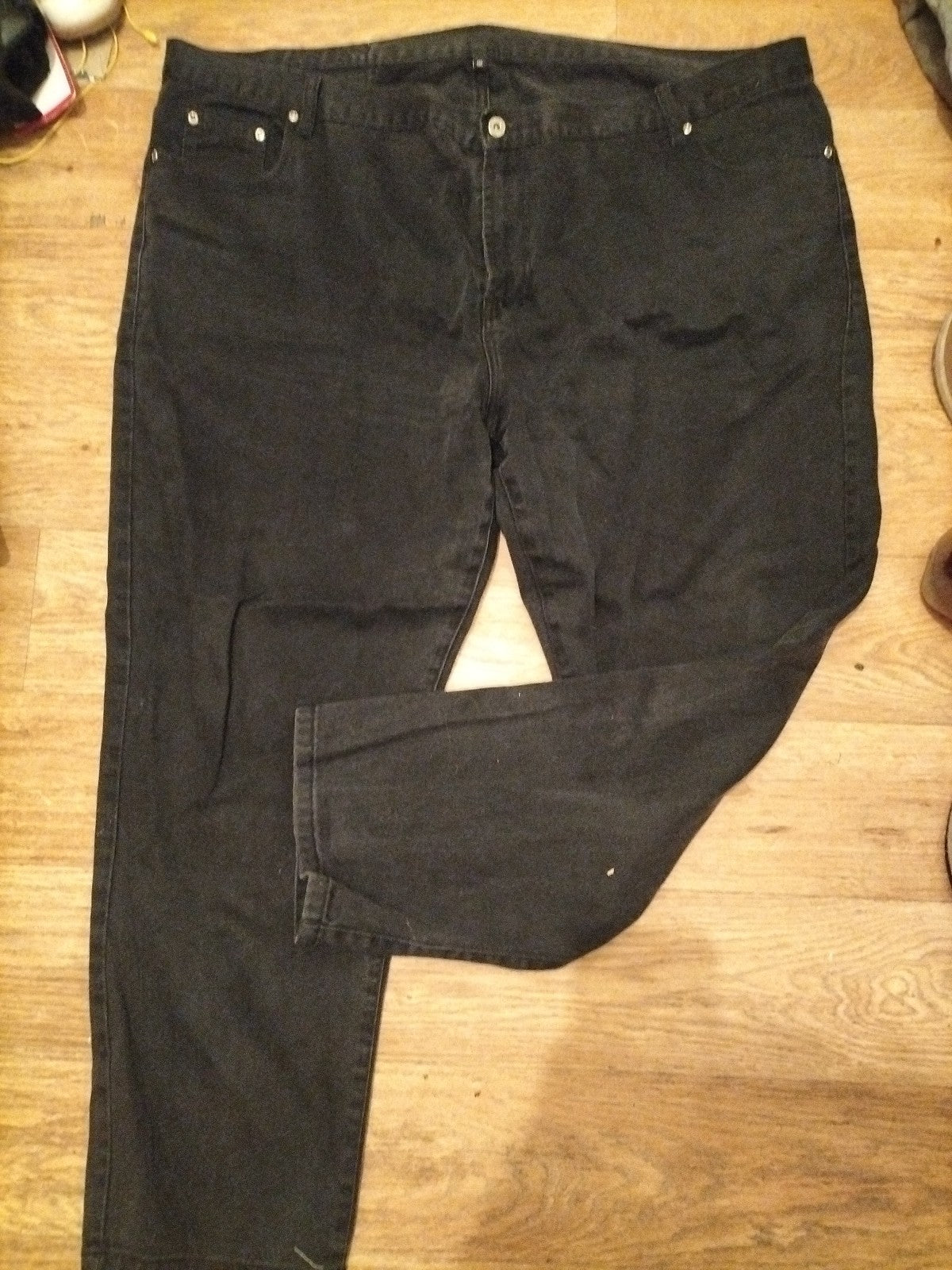 Mens Blue Circle Size 46s Black Denim Jeans