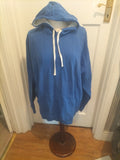 Mens Just Hoods Size XL Blue Long Sleeved Pullover Hoodie