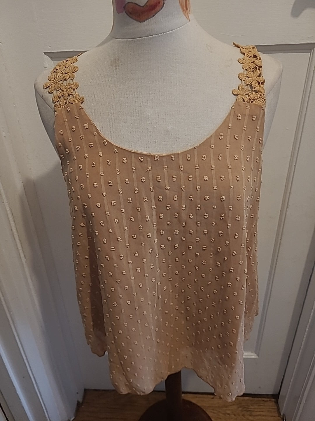 Ladies Shein Size Medium Brown Lined Sleeveless Blouse