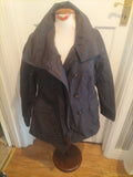 Ladies GIVe Size Large Dark Brown Lined Long Sleeved Coat