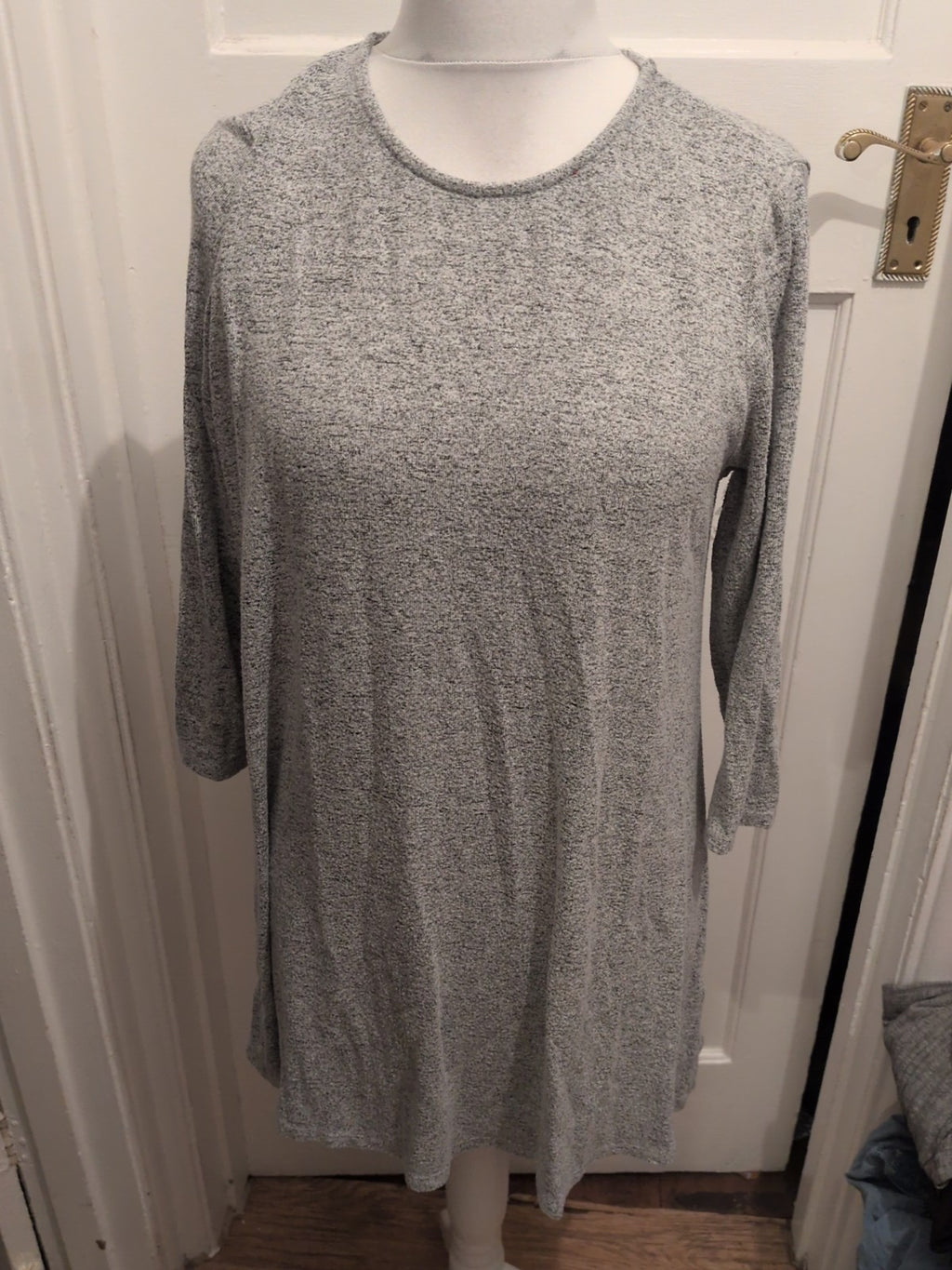 TU 16 Grey Flecked Long Sleeve Blouse