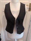 Next Signature 12 Brown Pinstripe Waistcoat