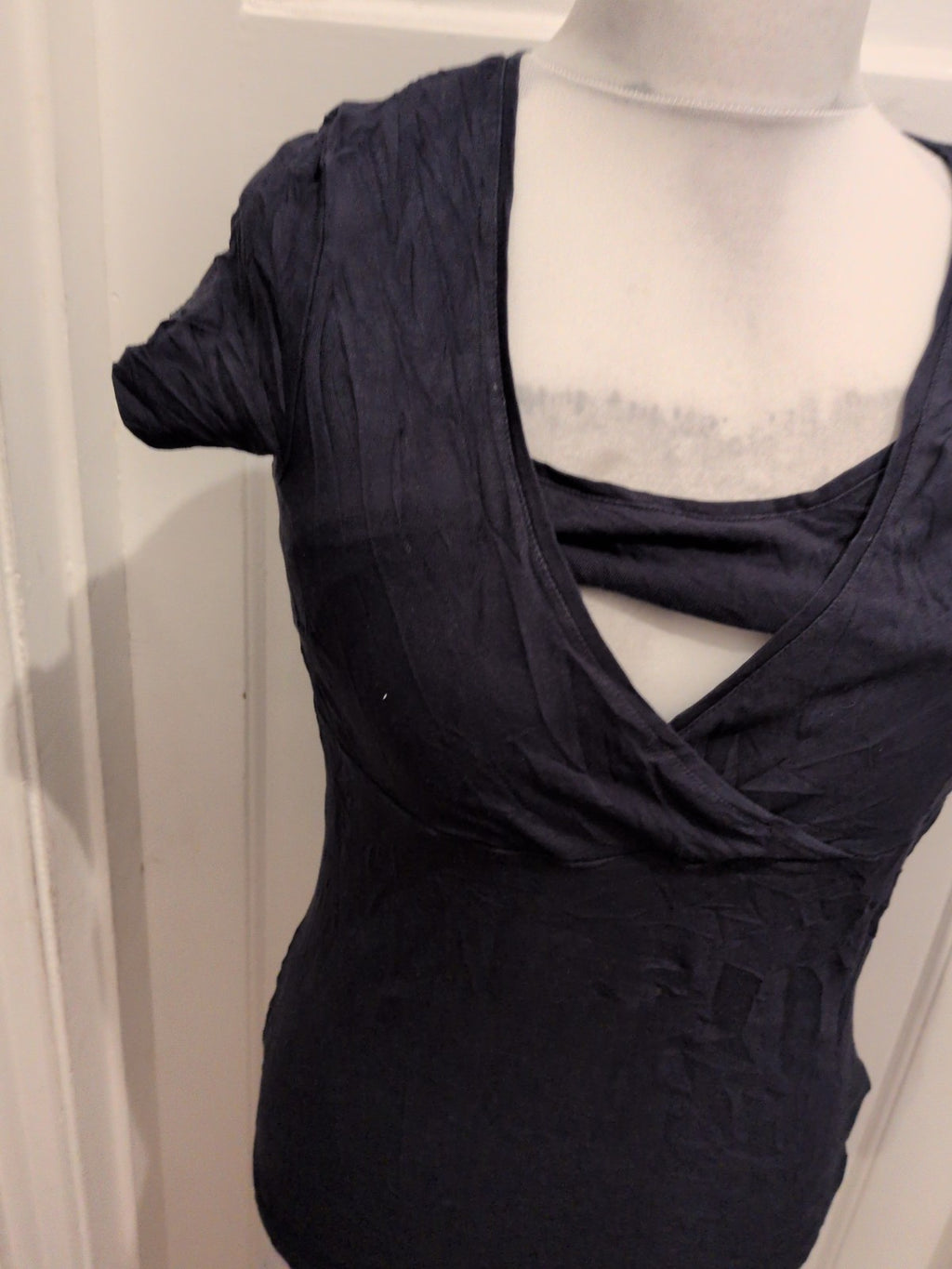 H&M Mama Medium Navy Short Sleeve T-shirt Maternity