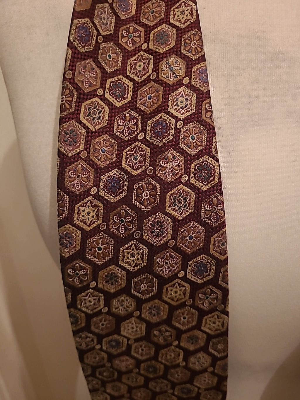 Mens Folkespeare Purple Patterned Tie