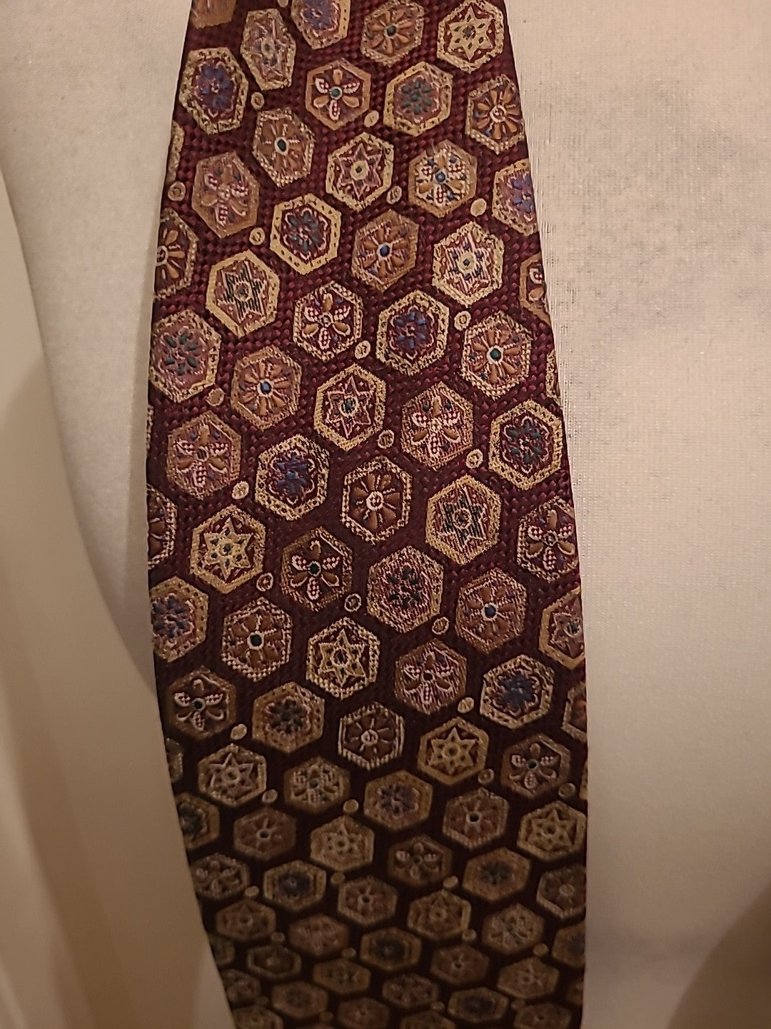 Mens Folkespeare Purple Patterned Tie