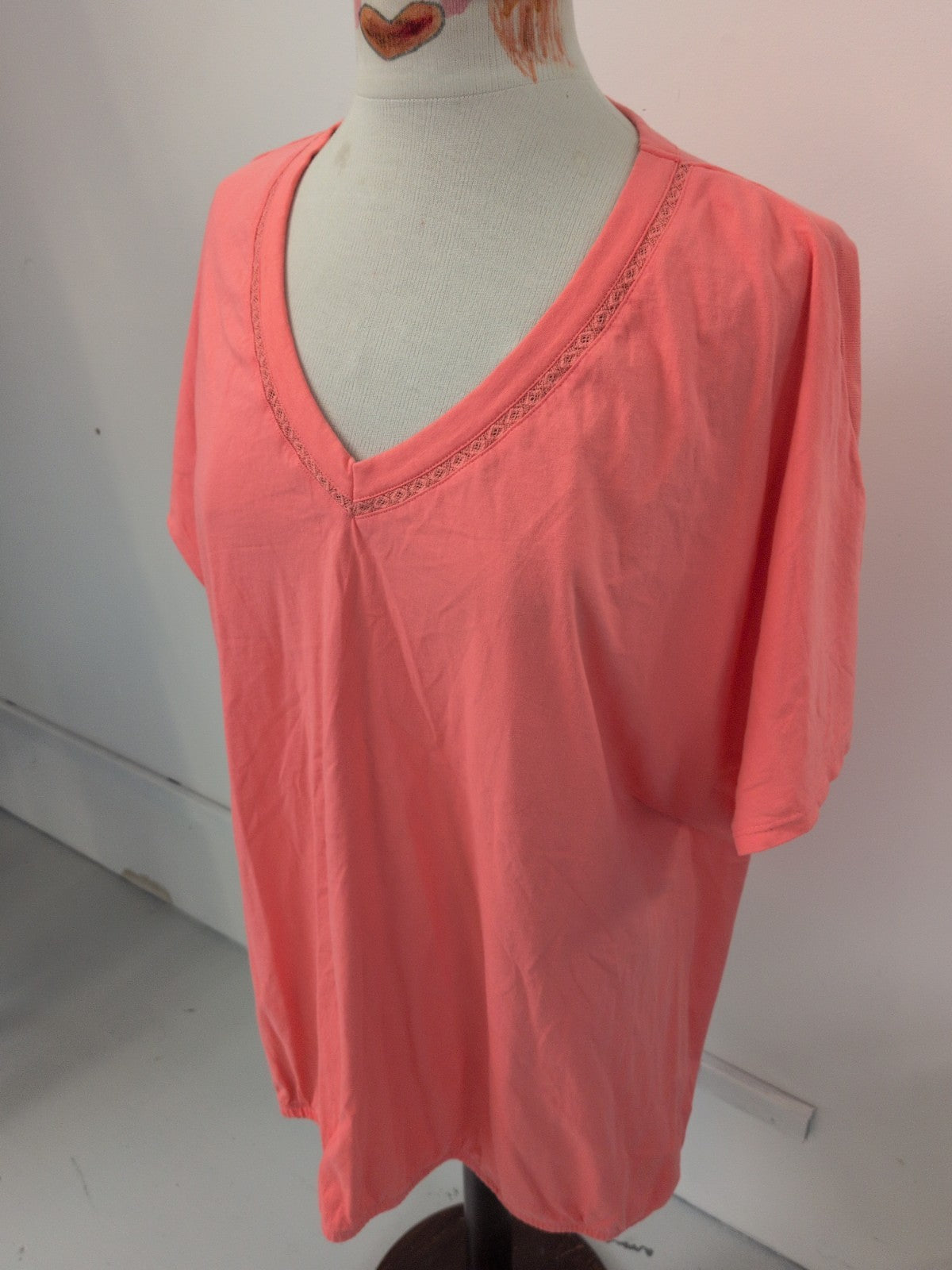 Next 22 Salmon Pink Short Sleeve Blouse