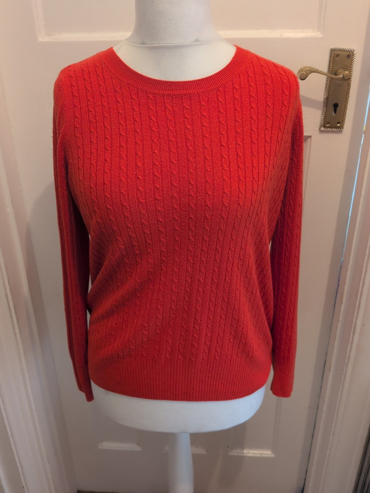 Tu 16 Orange Red Long Sleeve Pullover Jumper