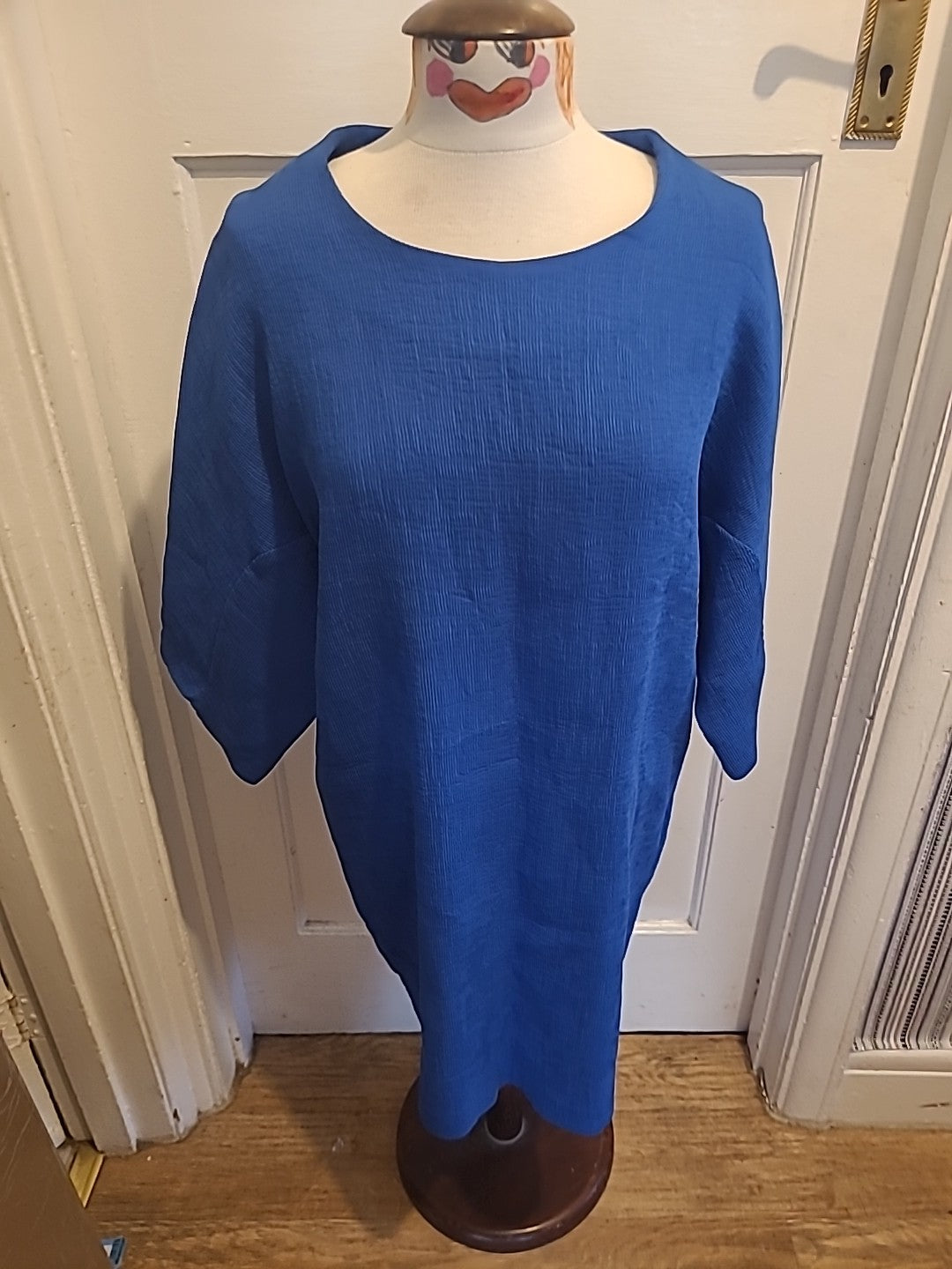 Ladies Riva Size Large Cobalt Blue Short Sleeved Dress