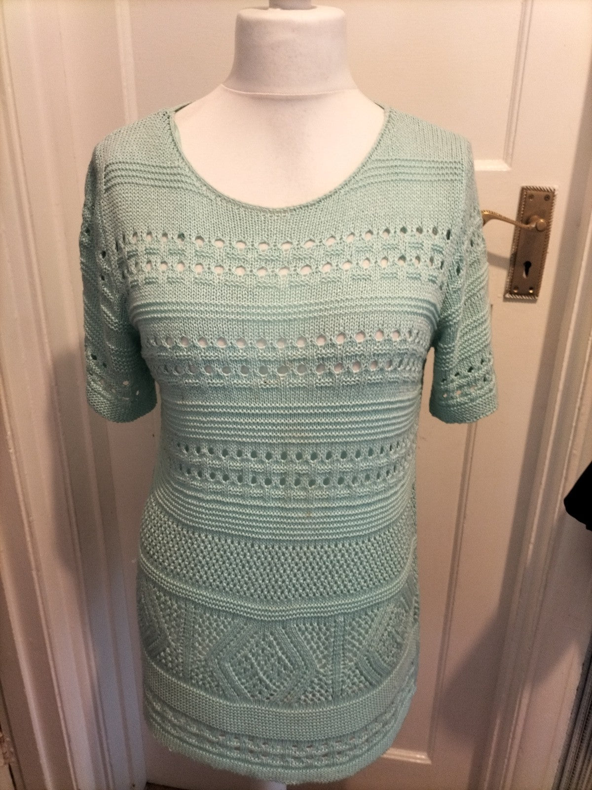 Ladies George Size 16 Mint Short Sleeved Jumper Dress