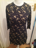 Tu 10 Petite Black And Gold Reindeer Dress