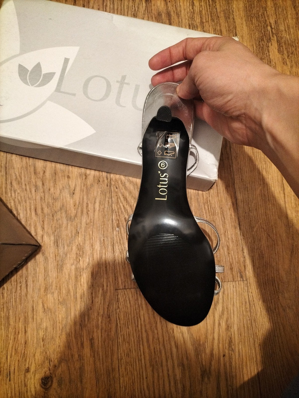 Brand New Ladies Lotus Size 6 Silver Heels