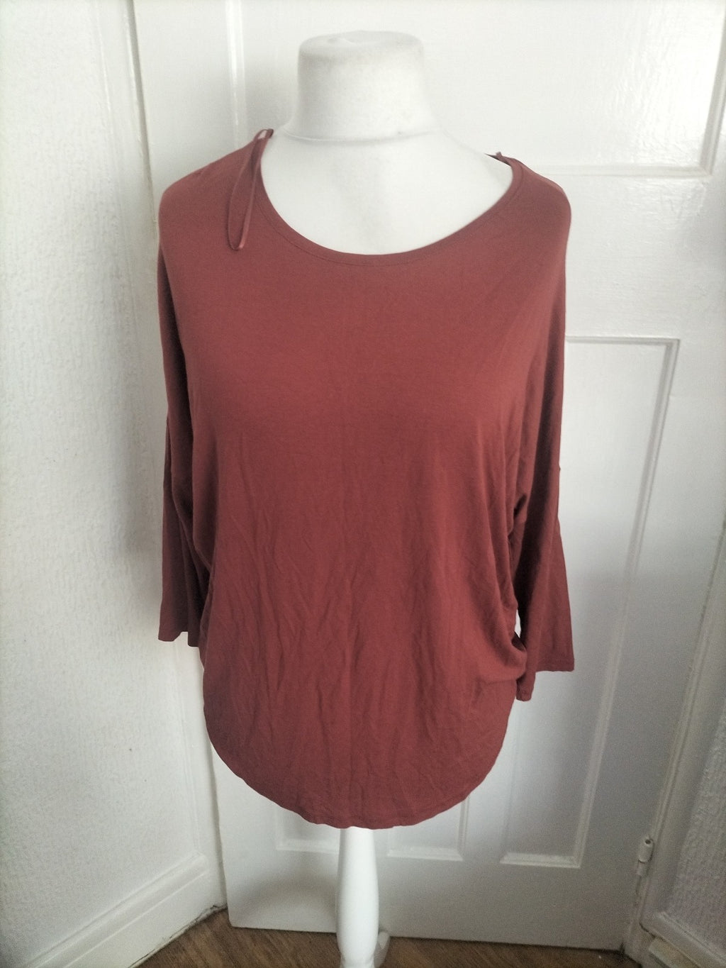 Ladies Select Size 12 Brown Long Sleeved Blouse