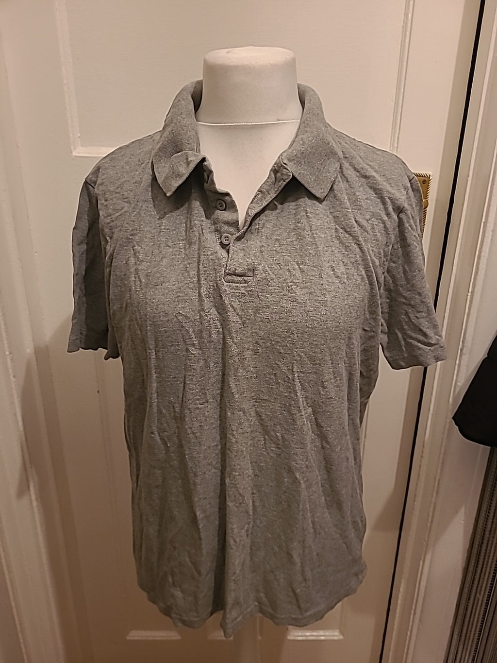 Mens George Size X Large Grey Short Sleeved Polo