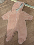 Next Baby Up To 3 Months Pink Fluffy Bodysuit