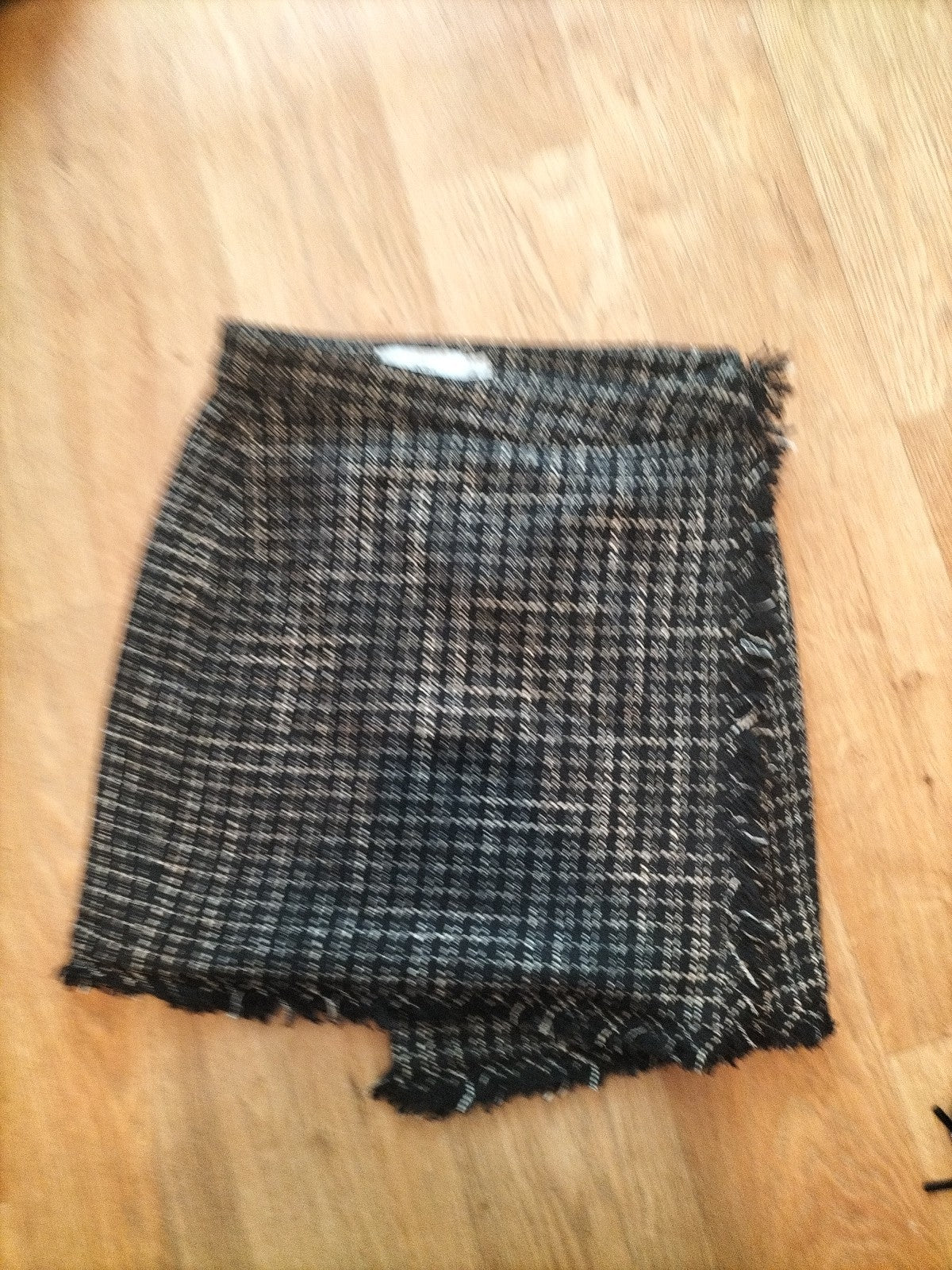 Ladies Ichi Size Euro 36 Black And Brown Wrap Skirt