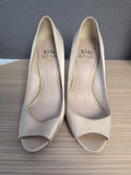 Miss KG Size EU 37 Beige Shimmer Heels Open Toe