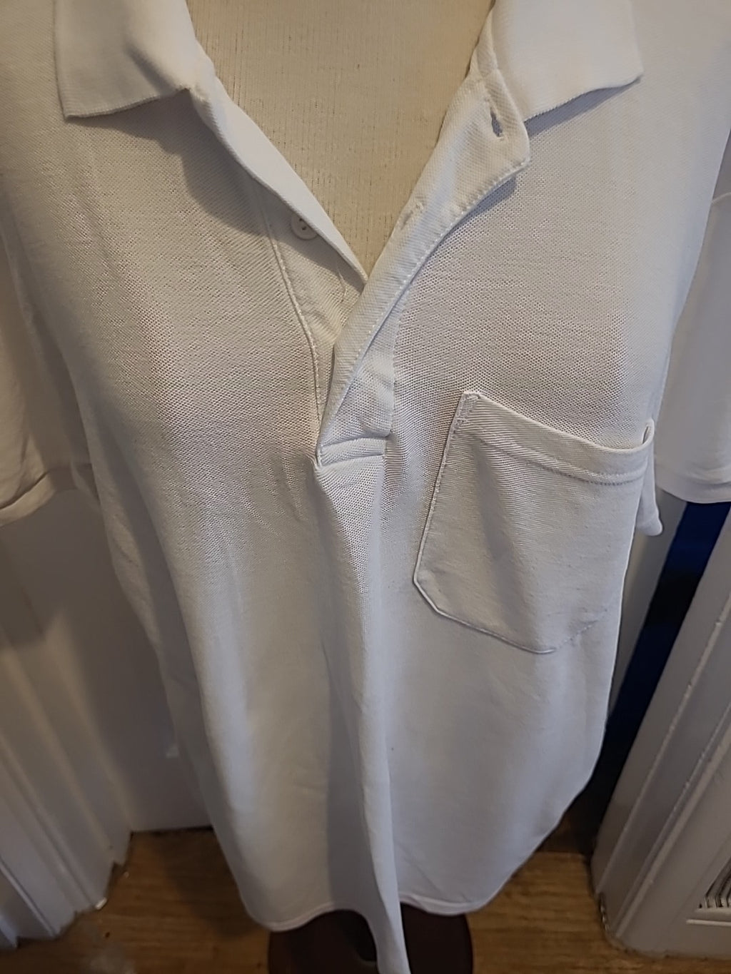 Mens Fruit Of The Loom Size Xl White Polo
